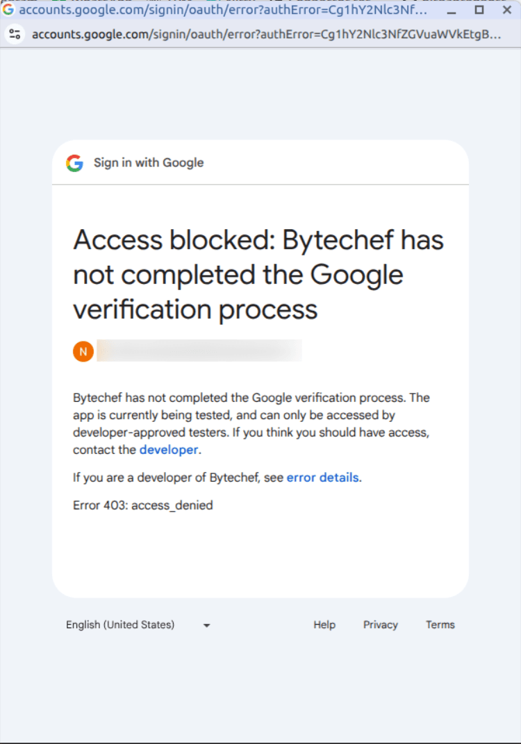 Access Blocked