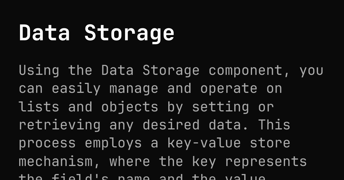 Data Storage | ByteChef